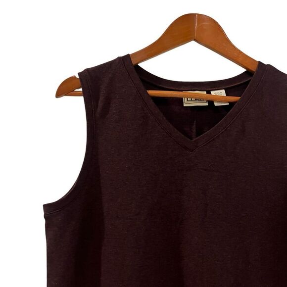 L.L. Bean deep purple v neck midi dress - Picture 2 of 9